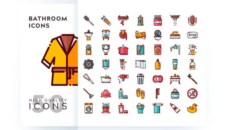 مجموعه آیکون های خطی و فلت رنگی با موضوعات مختلف   Icons Pack