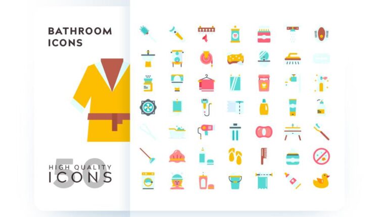 مجموعه آیکون های خطی و فلت رنگی با موضوعات مختلف   Icons Pack