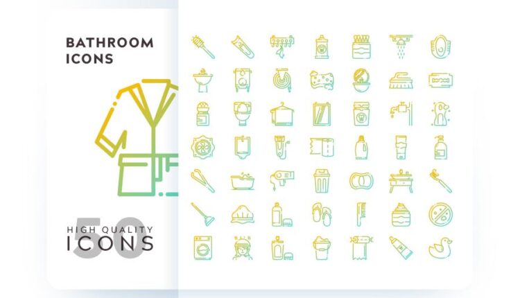 مجموعه آیکون های خطی و فلت رنگی با موضوعات مختلف   Icons Pack