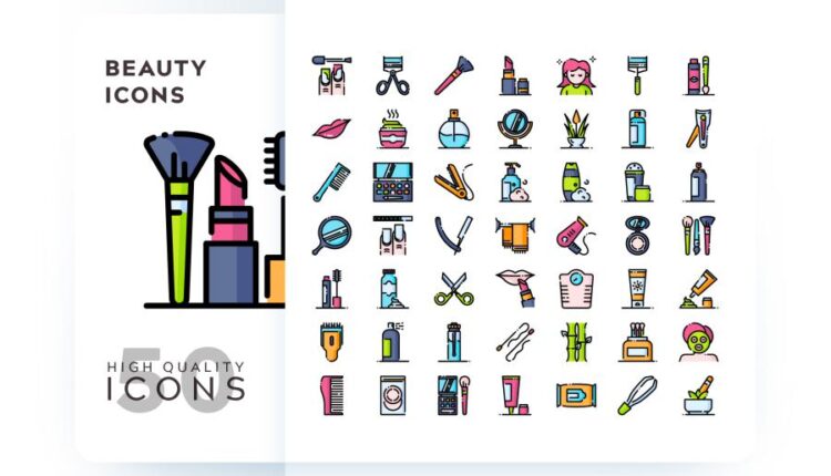 مجموعه آیکون های خطی و فلت رنگی با موضوعات مختلف   Icons Pack