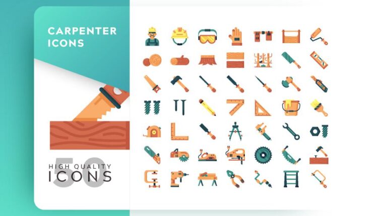 مجموعه آیکون های خطی و فلت رنگی با موضوعات مختلف   Icons Pack