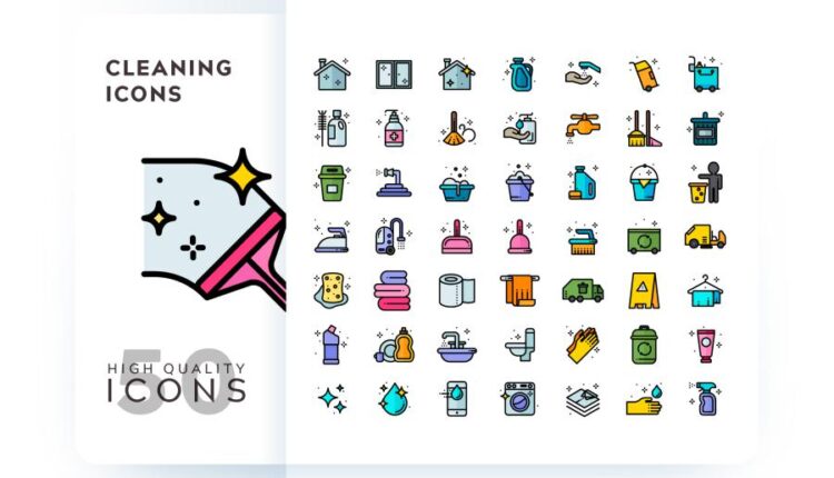مجموعه آیکون های خطی و فلت رنگی با موضوعات مختلف   Icons Pack