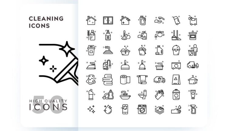 مجموعه آیکون های خطی و فلت رنگی با موضوعات مختلف   Icons Pack