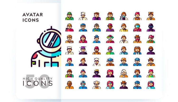 مجموعه آیکون های خطی و فلت رنگی با موضوعات مختلف   Icons Pack