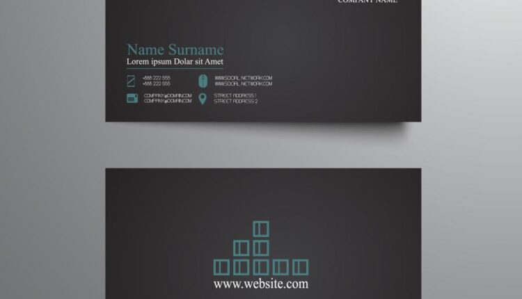 فایل لایه باز کارت ویزیت به صورت وکتور   Business Card Design