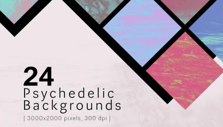 پس زمینه های زیبای آبرنگی   Psychedelic Backgrounds