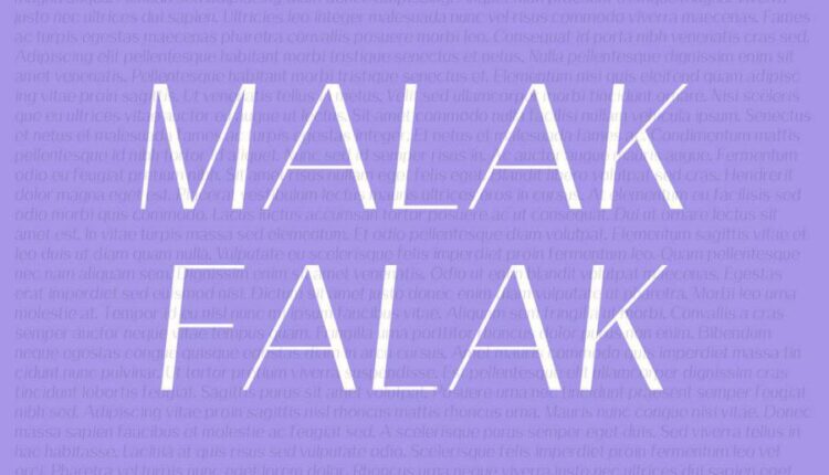 فونت انگلیسی سنس سریف مالاک   Malak Sans Serif Typeface