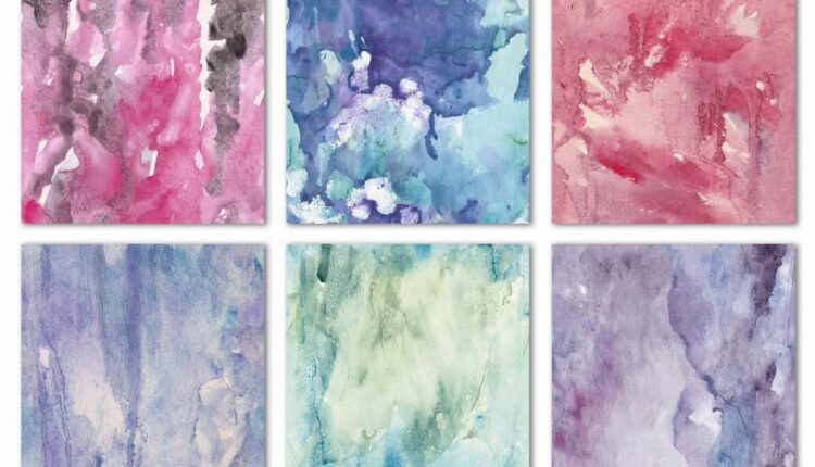 تکسچر های آبرنگی انتزاعی   Seamless Watercolor Textures