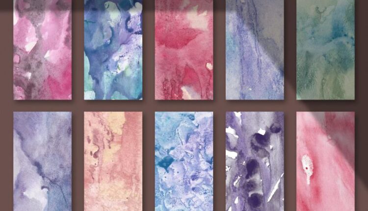 تکسچر های آبرنگی انتزاعی   Seamless Watercolor Textures