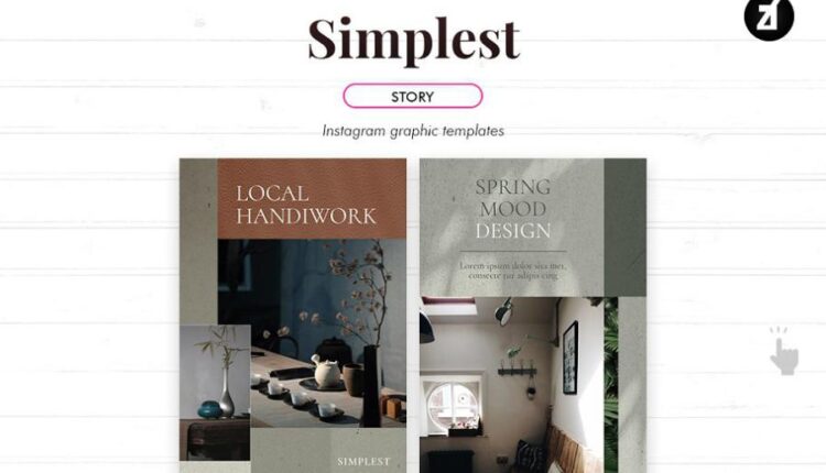قالب آماده پست اینستاگرام   Simplest social media templates