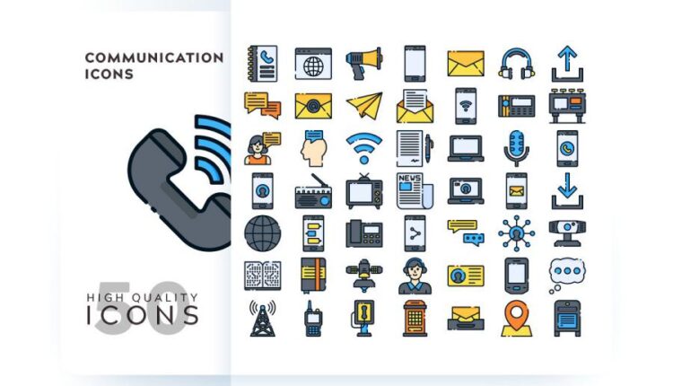 مجموعه آیکون های خطی و فلت رنگی با موضوعات مختلف   Icons Pack