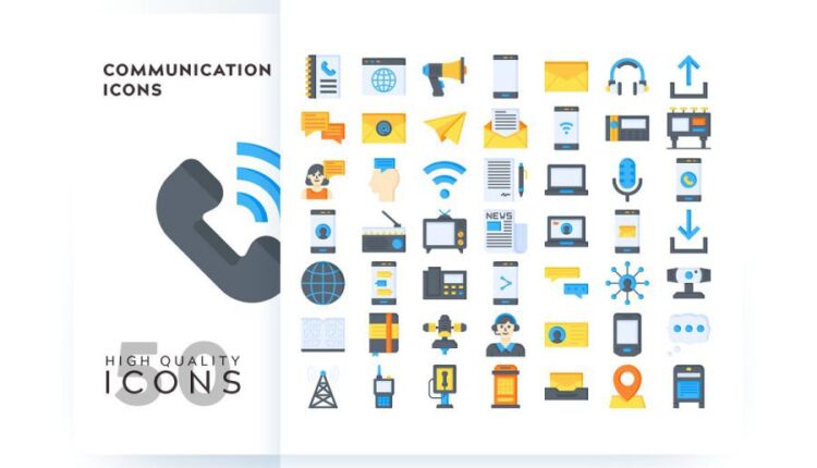 مجموعه آیکون های خطی و فلت رنگی با موضوعات مختلف   Icons Pack