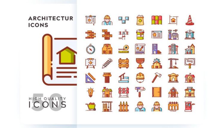 مجموعه آیکون های خطی و فلت رنگی با موضوعات مختلف   Icons Pack