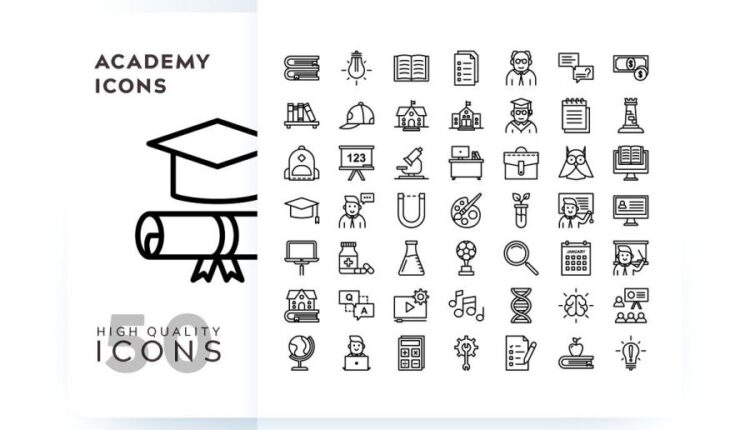 مجموعه آیکون های خطی و فلت رنگی با موضوعات مختلف   Icons Pack