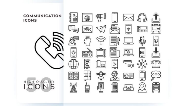 مجموعه آیکون های خطی و فلت رنگی با موضوعات مختلف   Icons Pack