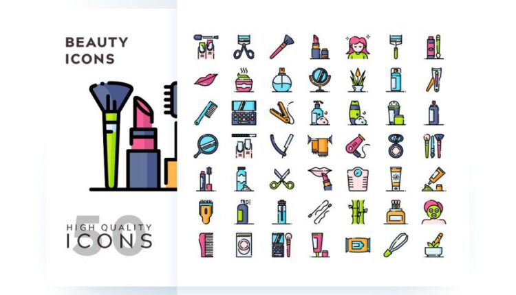 مجموعه آیکون های خطی و فلت رنگی با موضوعات مختلف   Icons Pack