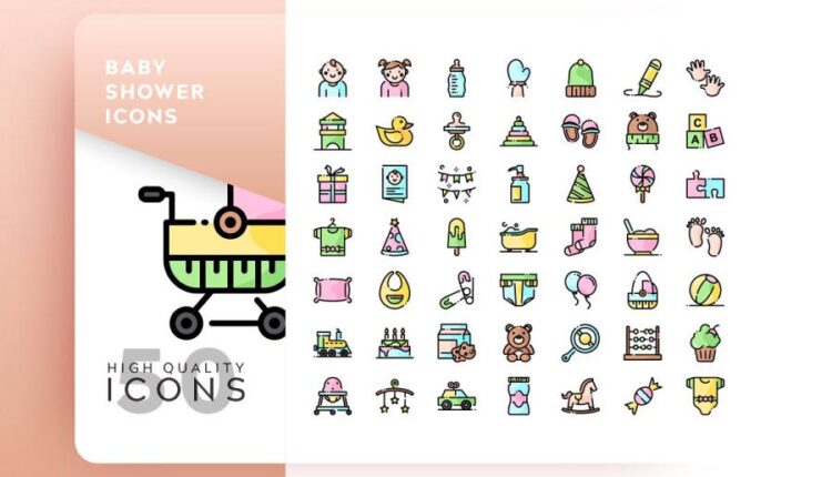 مجموعه آیکون های خطی و فلت رنگی با موضوعات مختلف   Icons Pack