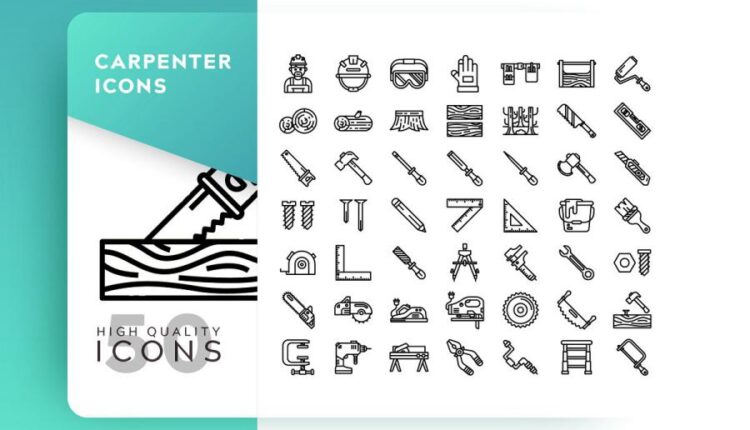 مجموعه آیکون های خطی و فلت رنگی با موضوعات مختلف   Icons Pack