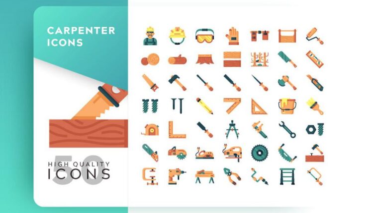 مجموعه آیکون های خطی و فلت رنگی با موضوعات مختلف   Icons Pack