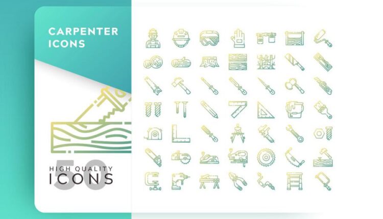 مجموعه آیکون های خطی و فلت رنگی با موضوعات مختلف   Icons Pack