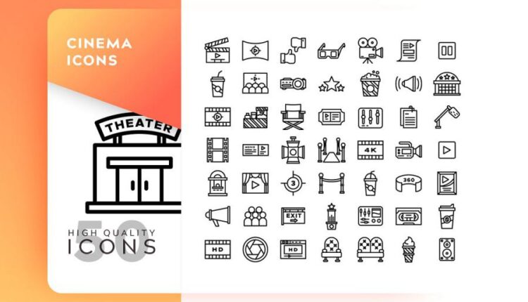 مجموعه آیکون های خطی و فلت رنگی با موضوعات مختلف   Icons Pack