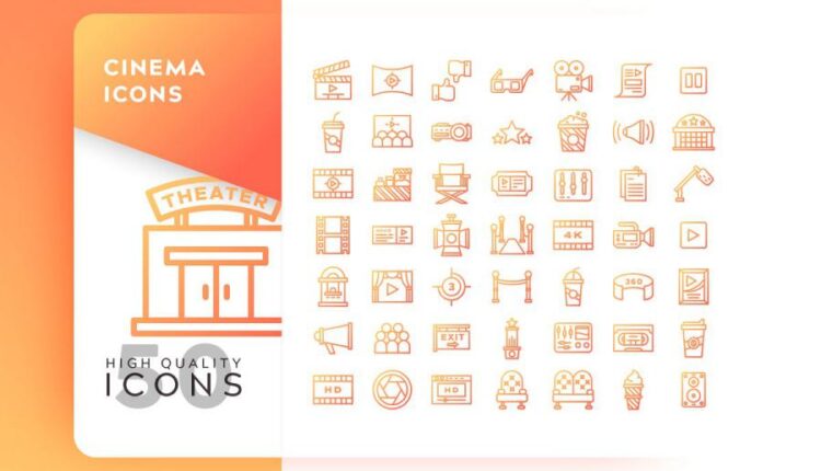 مجموعه آیکون های خطی و فلت رنگی با موضوعات مختلف   Icons Pack