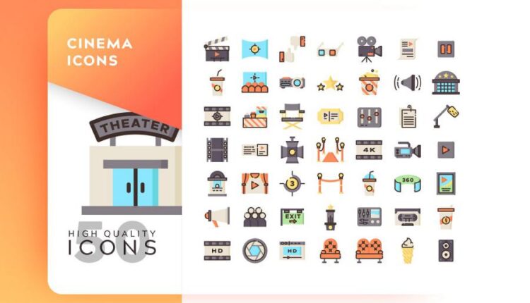 مجموعه آیکون های خطی و فلت رنگی با موضوعات مختلف   Icons Pack