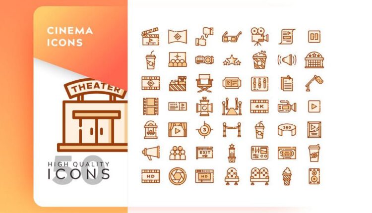 مجموعه آیکون های خطی و فلت رنگی با موضوعات مختلف   Icons Pack