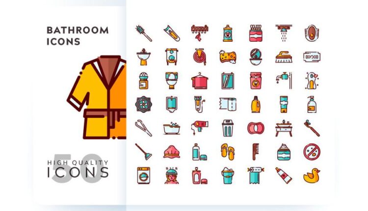 مجموعه آیکون های خطی و فلت رنگی با موضوعات مختلف   Icons Pack