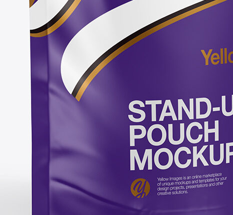 موکاپ بسته بندی ایستاده باکس پوچ   Stand Up Pouch Mockup