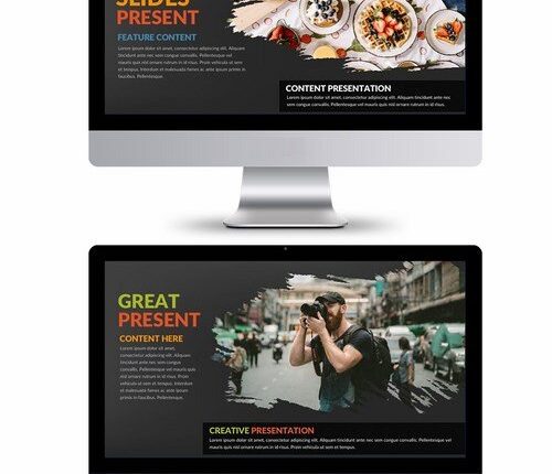 قالب آماده پاورپوینت با زمینه مشکی   Done Powerpoint