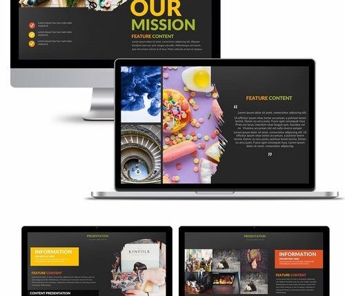 قالب آماده پاورپوینت با زمینه مشکی   Done Powerpoint