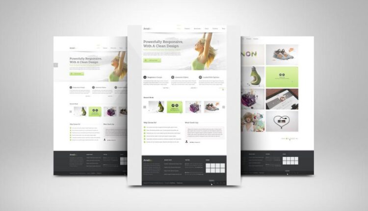 موکاپ سه بعدی وب سایت   3D Web Presentation Mockup