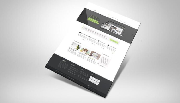 موکاپ سه بعدی وب سایت   3D Web Presentation Mockup