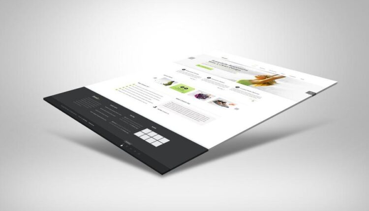 موکاپ سه بعدی وب سایت   3D Web Presentation Mockup