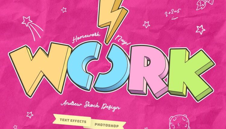 افکت نوشته به سبک پاپ آرت   Pop Art Text Effects