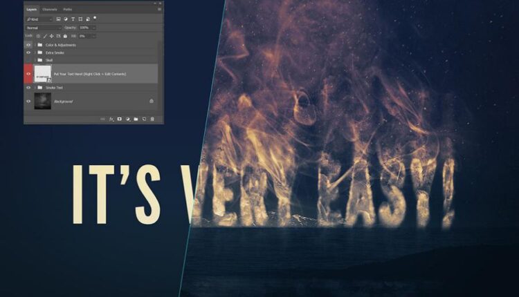 افکت دود واقعی برای نوشته   Real Smoke Logo Text Effect