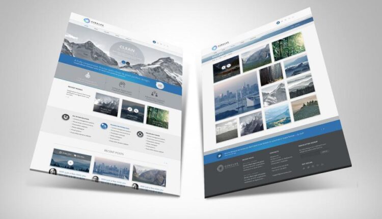 موکاپ سه بعدی وب سایت   3D Web Presentation Mockup