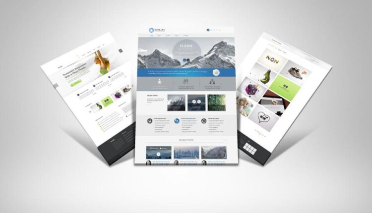 موکاپ سه بعدی وب سایت   3D Web Presentation Mockup