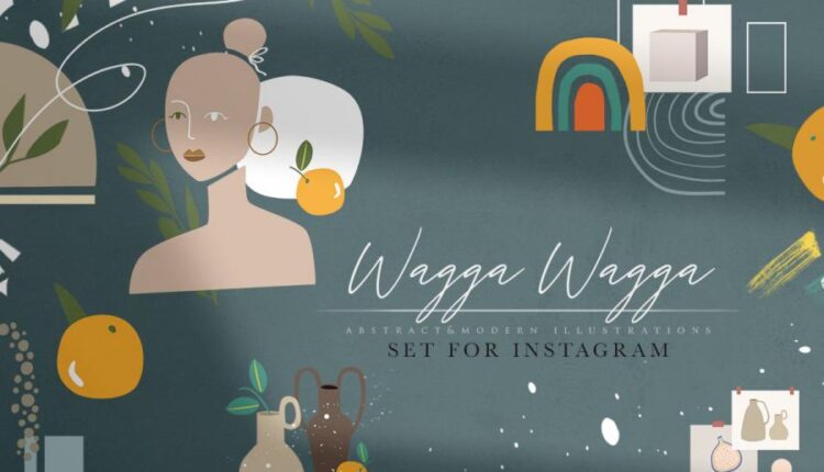 مجموعه طرح وکتور و تصاویر کلیپ آرت   Wagga Wagga Collection