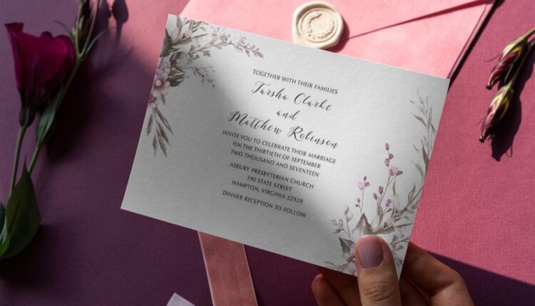 موکاپ کارت عروسی شیک و زیبا   Wedding Day Mock Up