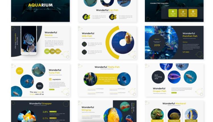 قالب آماده اسلاید پاورپوینت آکواریوم   Aquarium Powerpoint