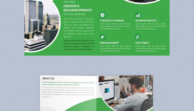 فایل لایه باز بروشور شرکتی   Business Bifold Brochure 7
