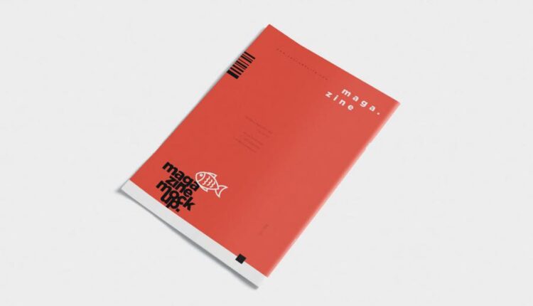 موکاپ مجله تبلیغاتی   Open Magazine Mockups for Ad Designs