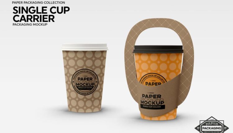 موکاپ لیوان کاغذی   Single Cup Paper Mockup