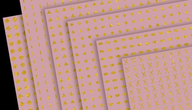 پترن های طلایی به صورت عکس و پی ان جی   Gold Patterns