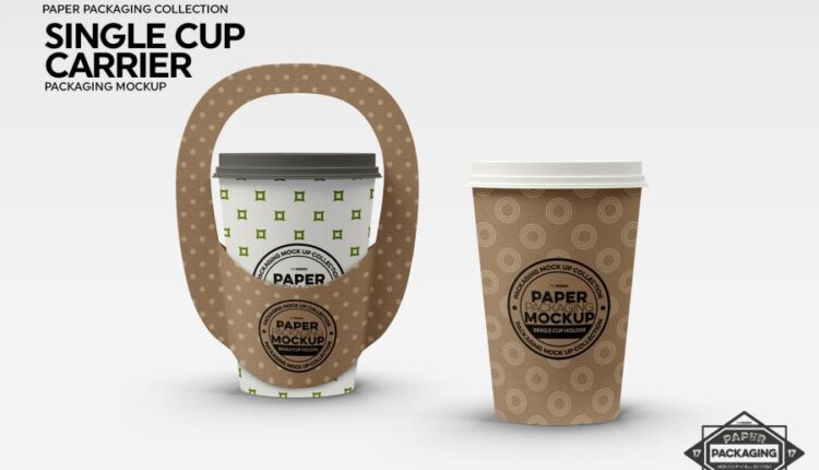 موکاپ لیوان کاغذی   Single Cup Paper Mockup