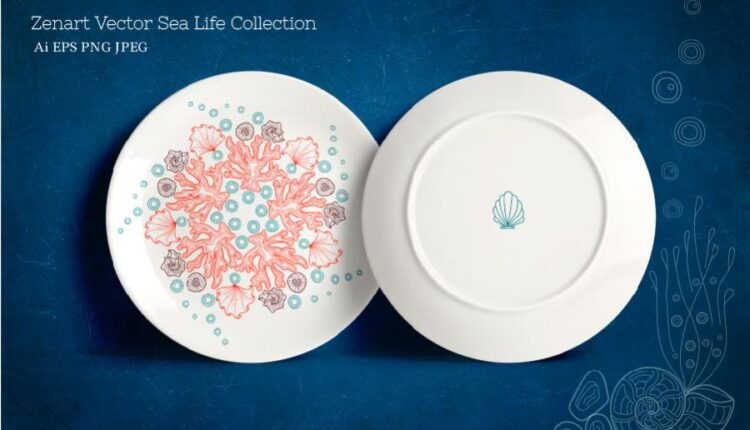 مجموعه کلیپ آرت موجودات دریایی   Zenart Vector Sea