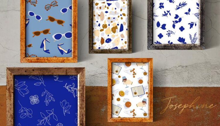 مجموعه طرح  وکتور و کلیپ آرت کلاژ دختر   Josephine Collage Set