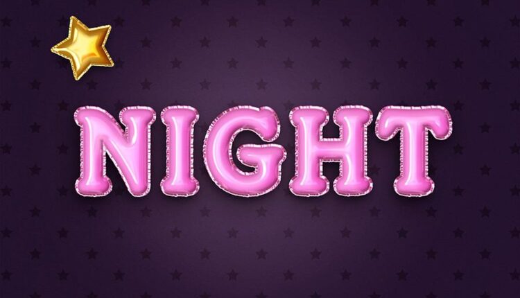 فایل لایه باز افکت بادکنک فویلی نوشته و اشکال   Foil Balloon